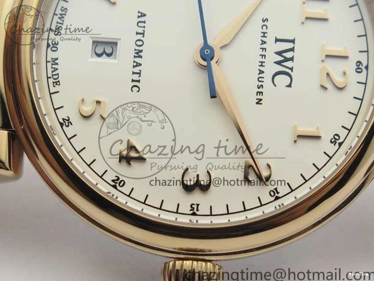 MIROTIME 0112 Da Vinci IW356601 RG TW 1:1 Best Edition White Dial On Brown Leather Strap A DailyWear 7237